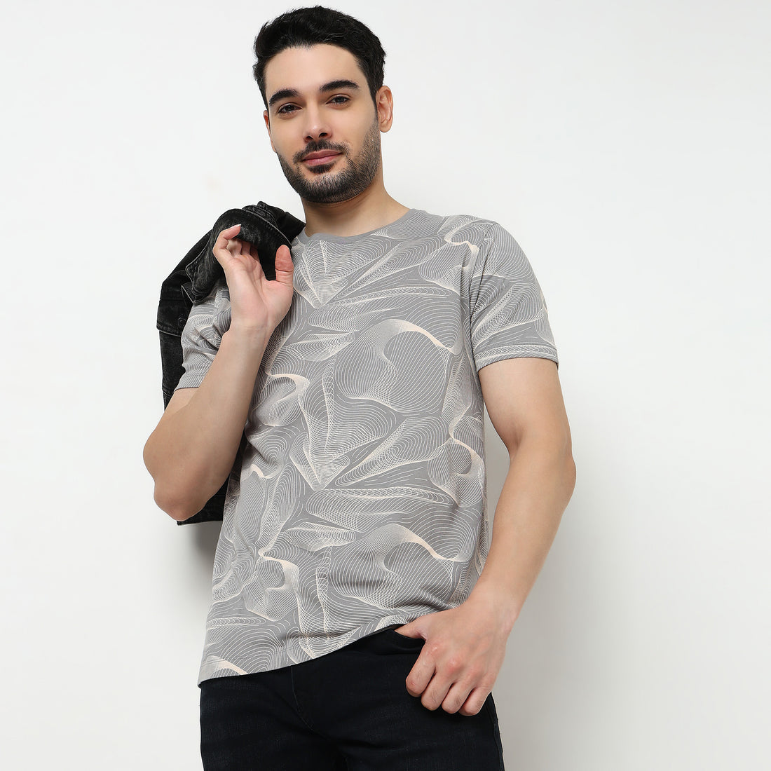 Crew Neck Cotton Graphitee