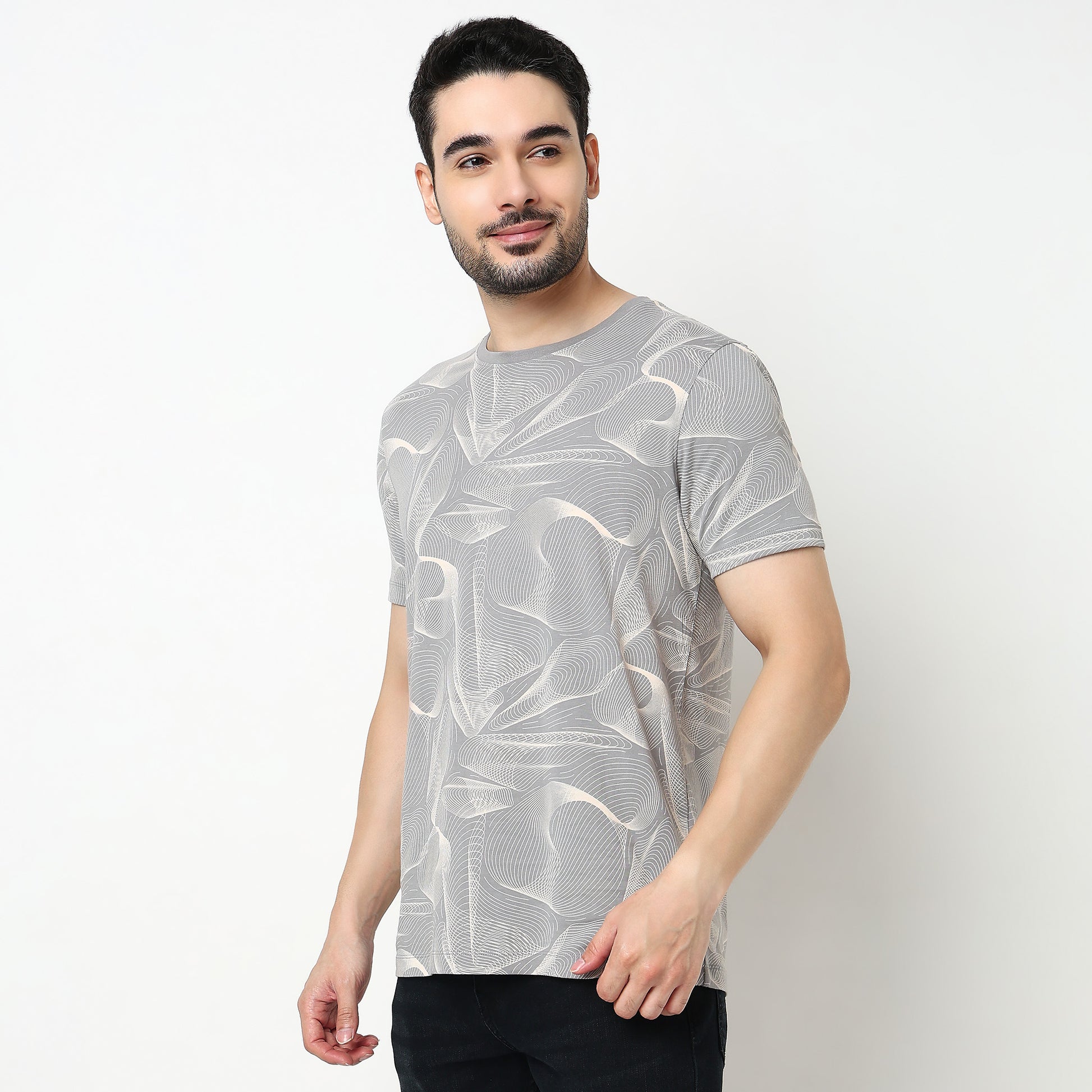 Crew Neck Cotton Graphitee