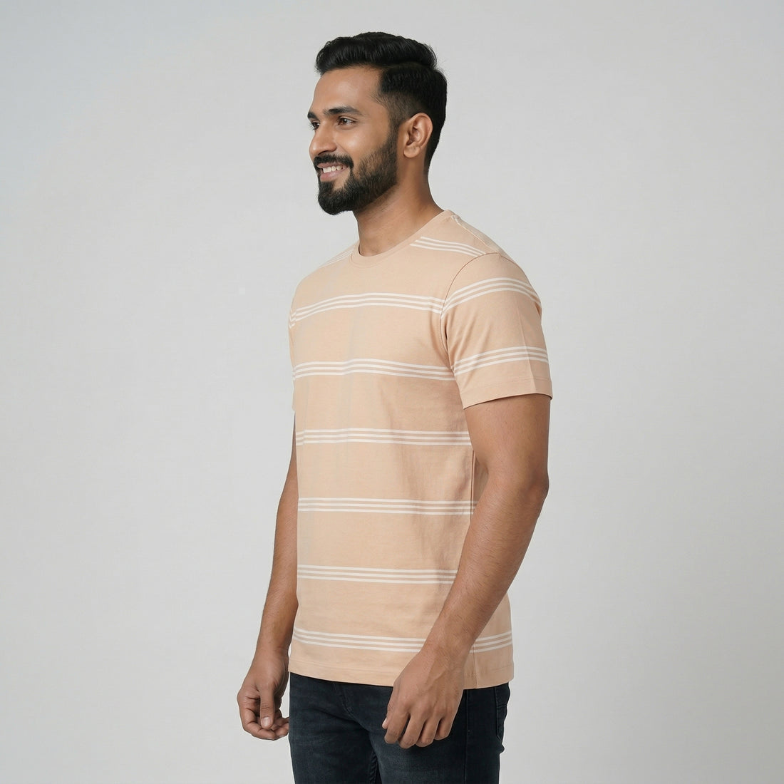 Striped Crew Neck Graphitee