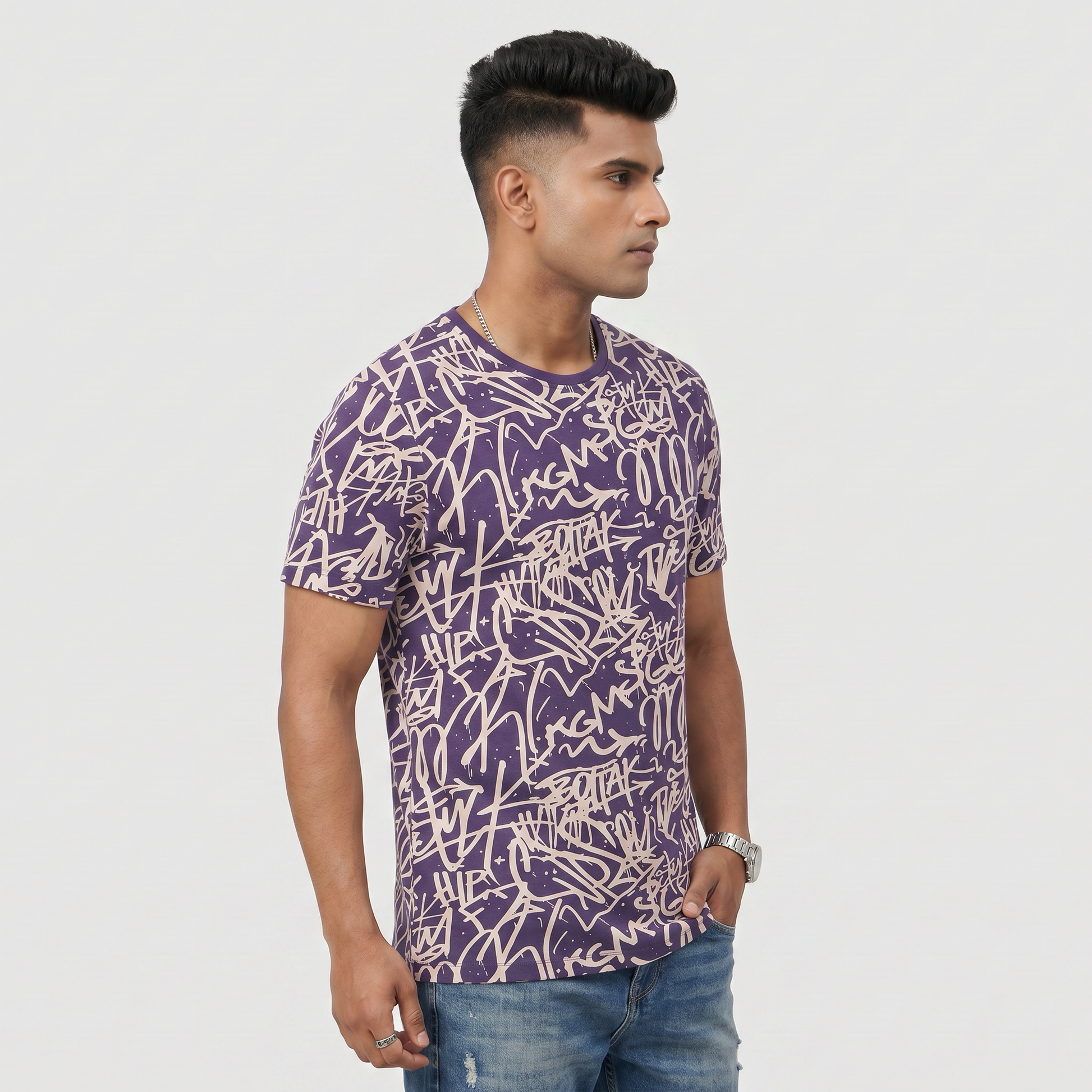 Cotton Crew Neck Graphitee