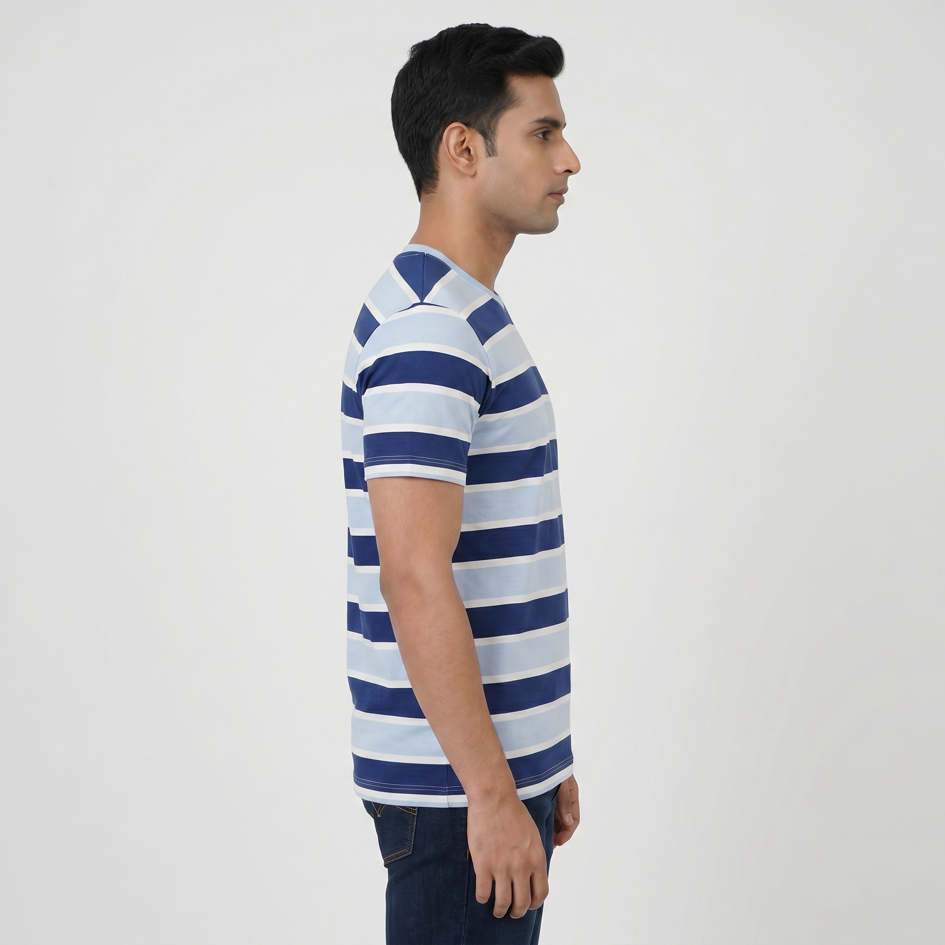Striped Crew Neck Graphitee