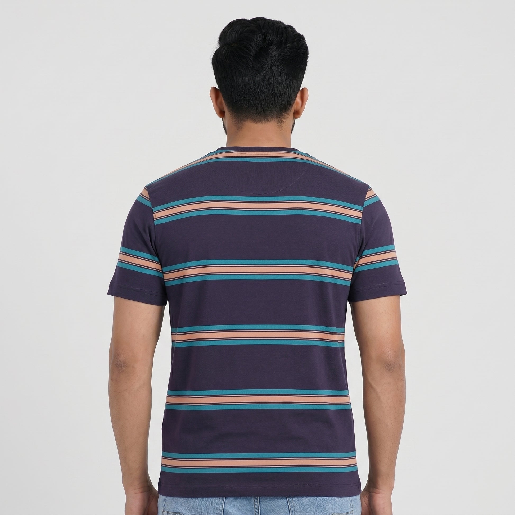 Striped Crew Neck Graphitee