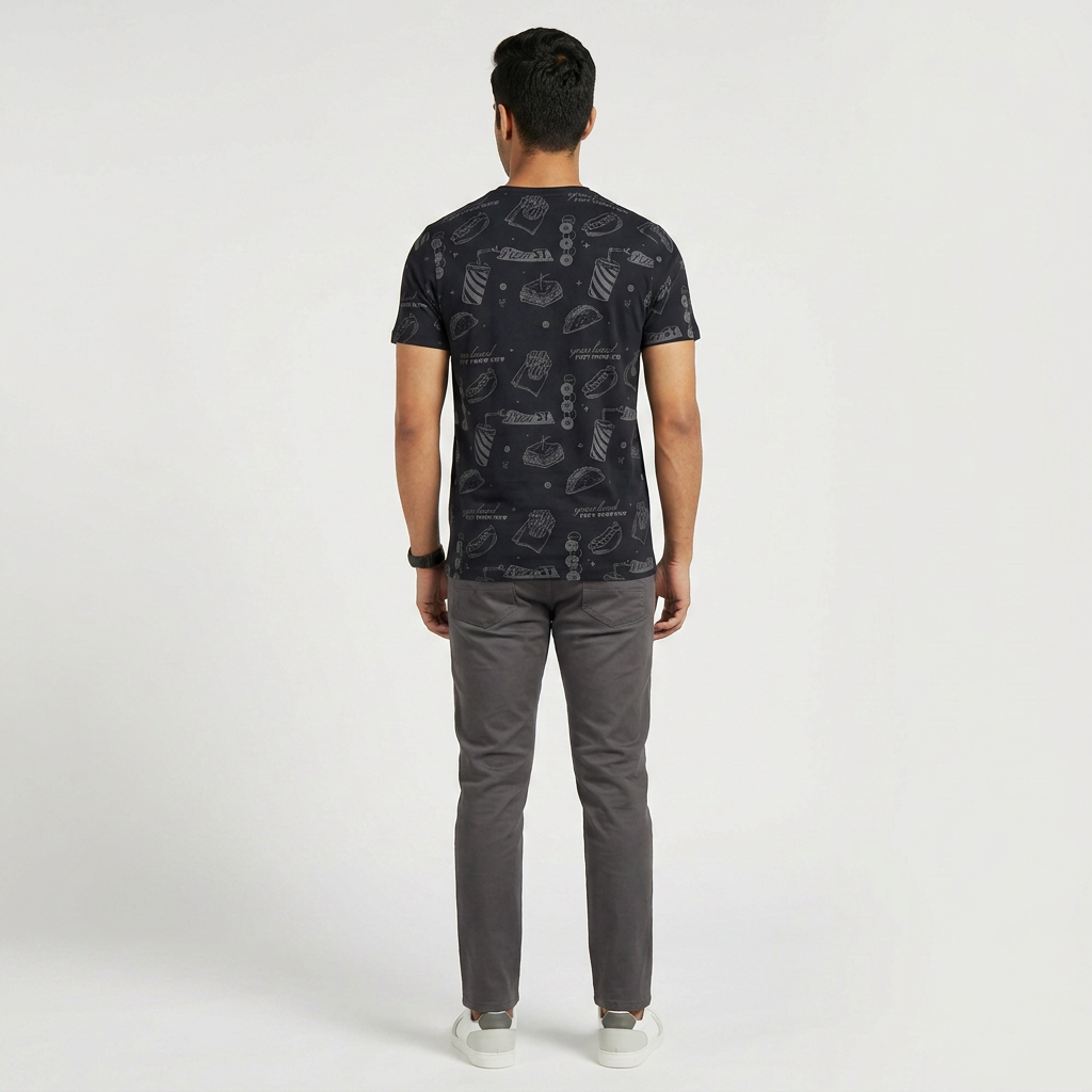Cotton Crew Neck Graphitee