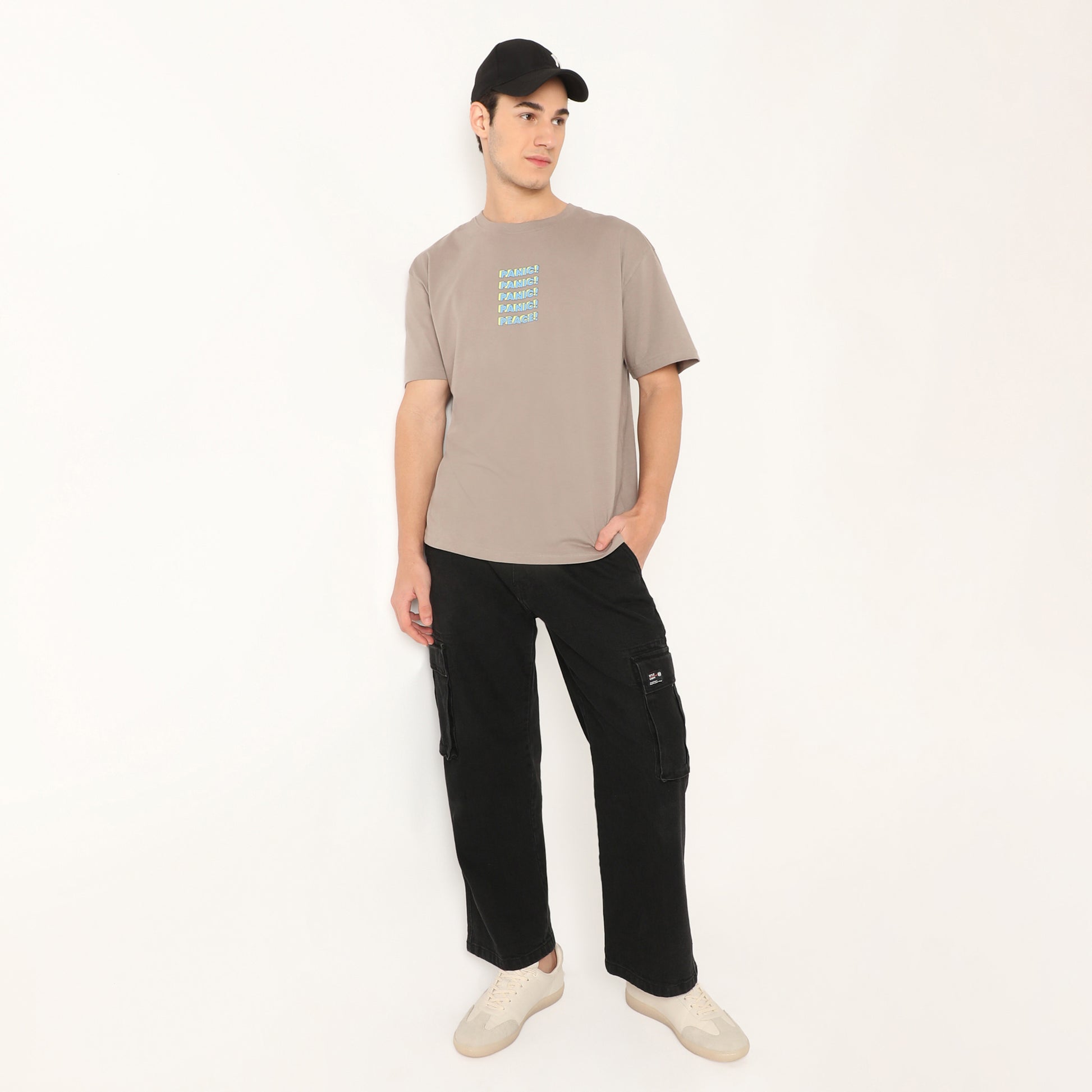 Oversized Slogan Modern Street Graphic T-Shirt