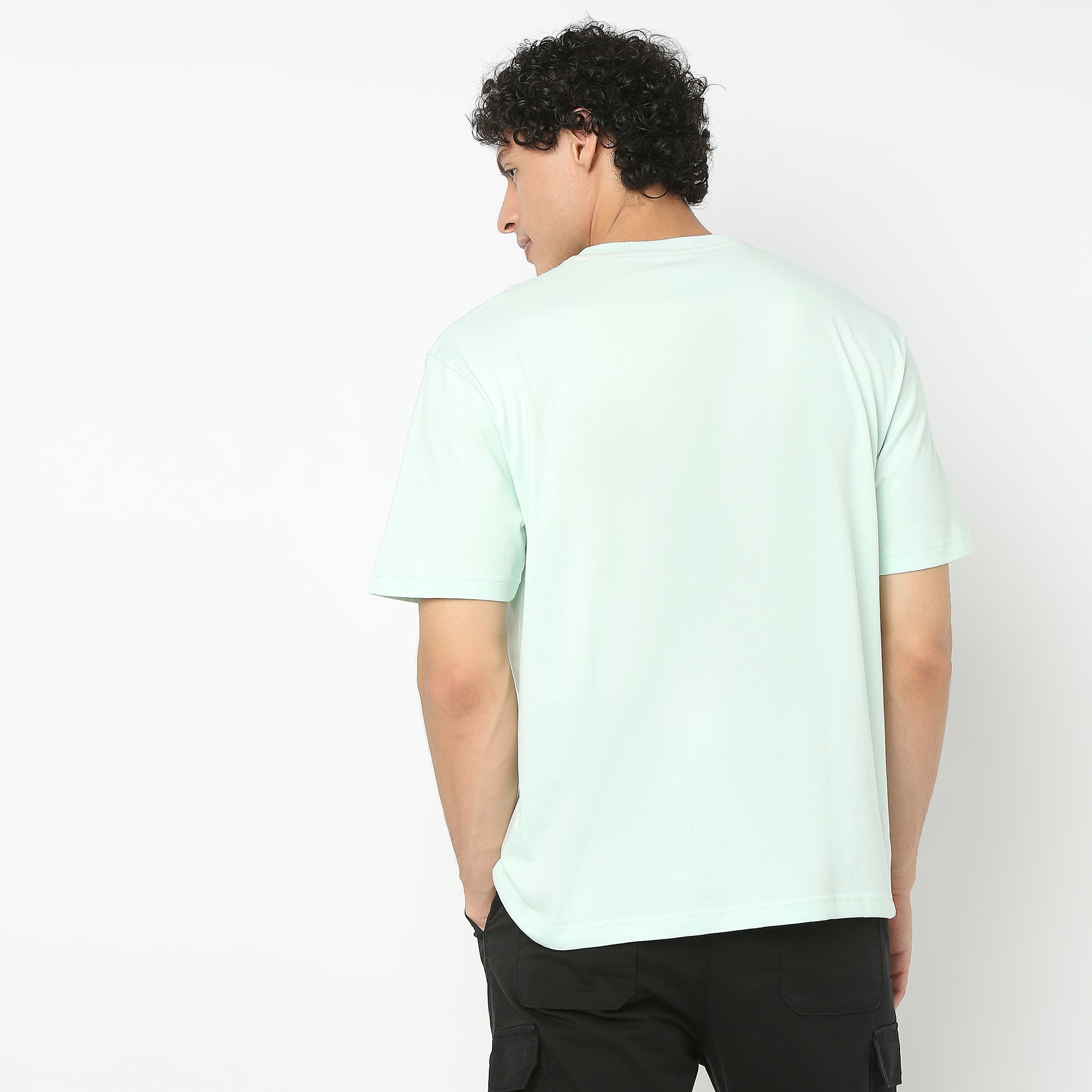 Graphic Crew Neck Oversize Slogan Over Size T-Shirt