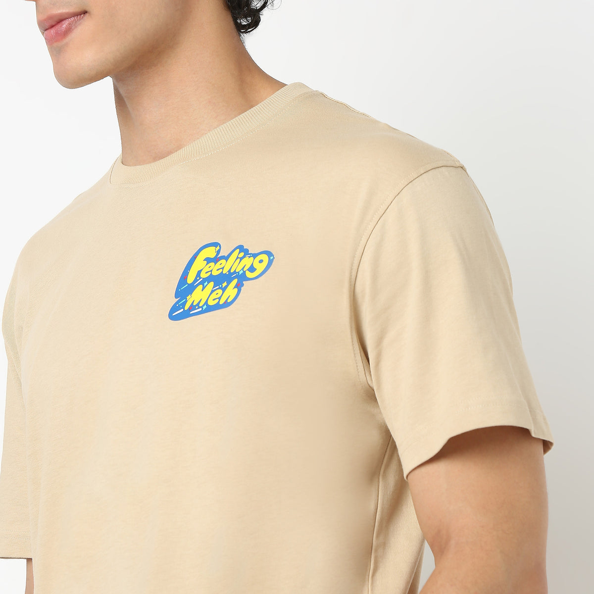Graphic Crew Neck Oversize Slogan Over Size T-Shirt