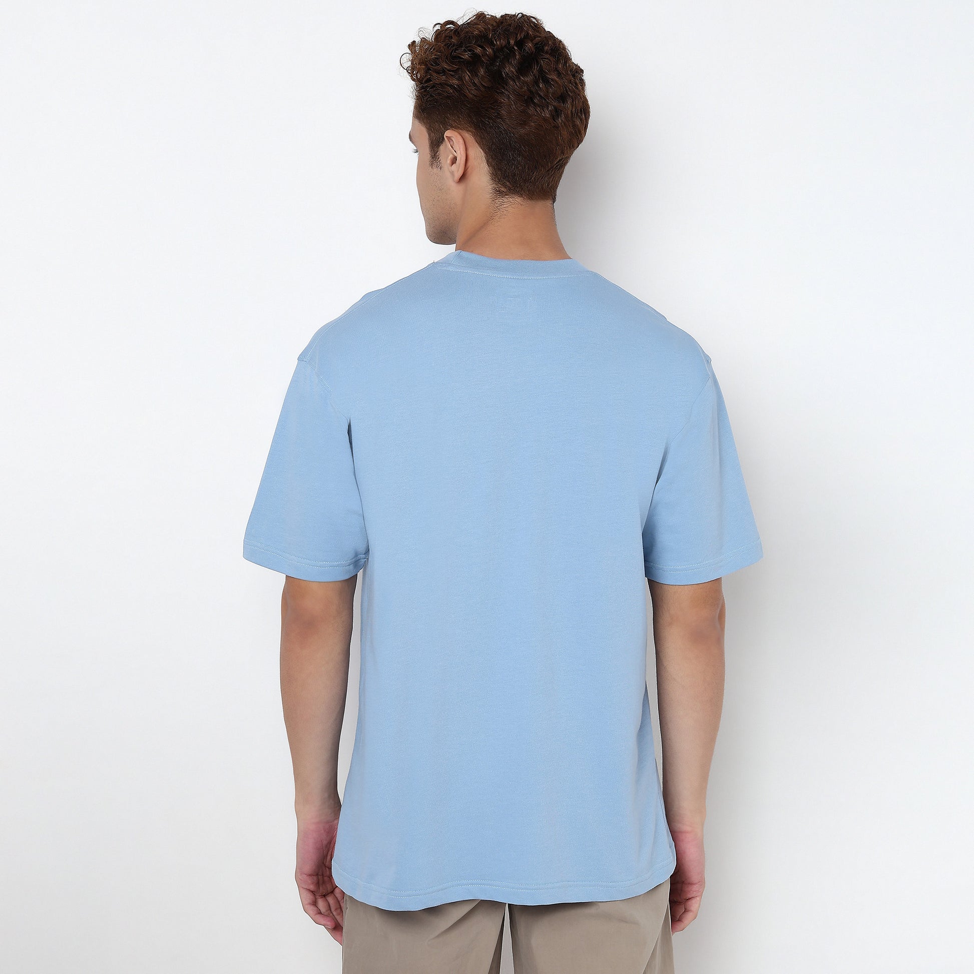 Knitted Graphic Crew Neck Slogan Oversize T-Shirt