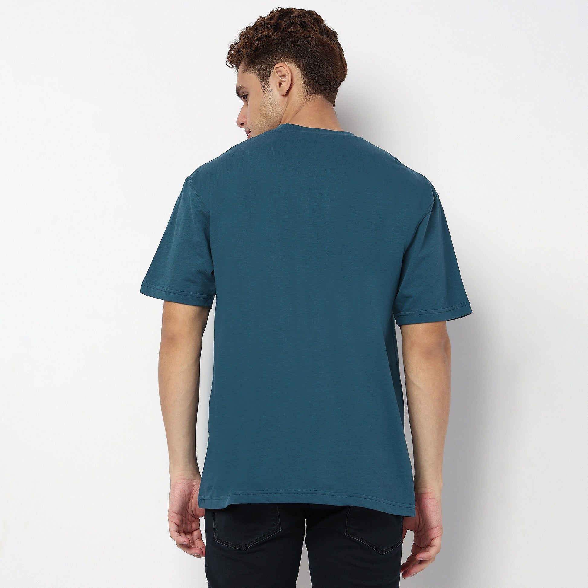 Knitted Graphic Crew Neck Slogan Oversize T-Shirt