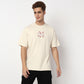 Knitted Graphic Crew Neck Slogan Oversize T-Shirt