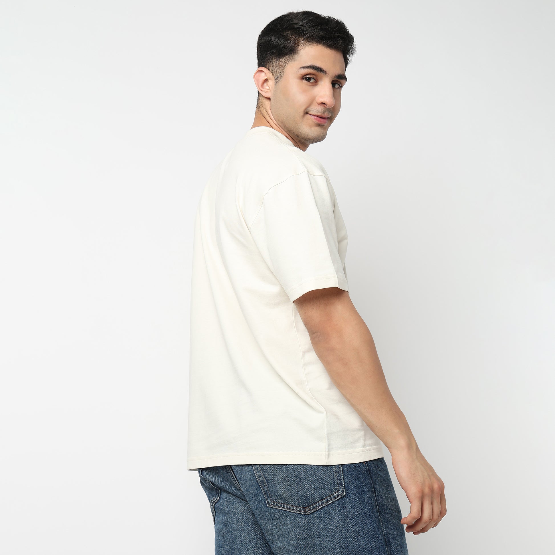 Oversize Cotton Slogan T-Shirt