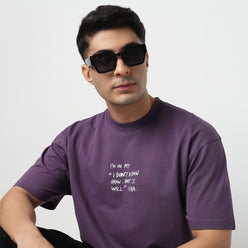 Oversize Cotton Slogan T-Shirt