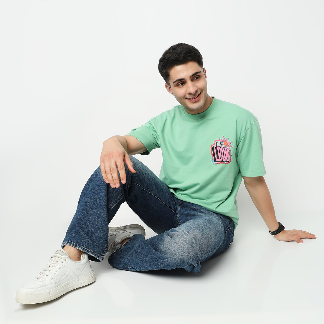 Oversize Cotton Slogan T-Shirt