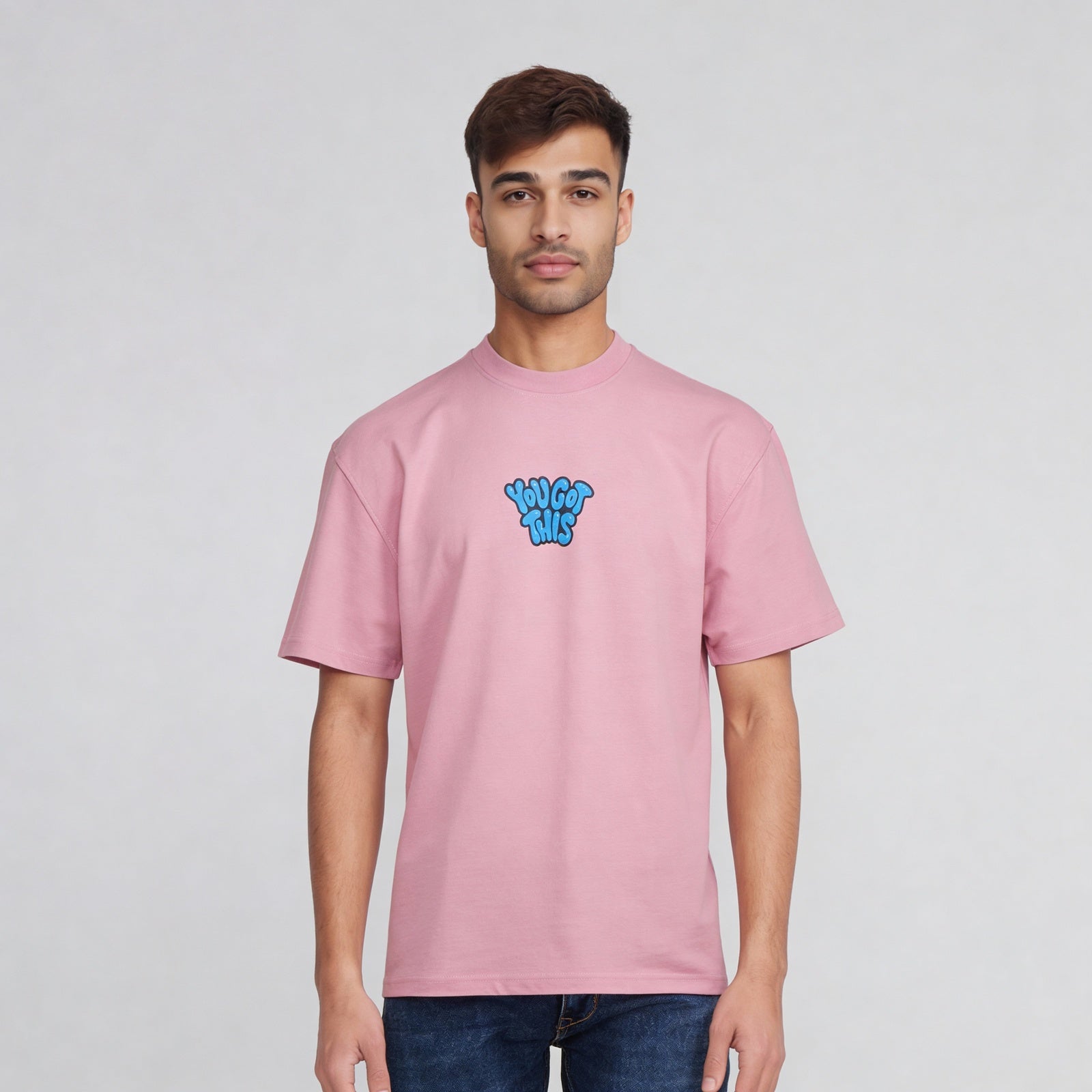 Oversize Cotton Graphic Slogan T-Shirt