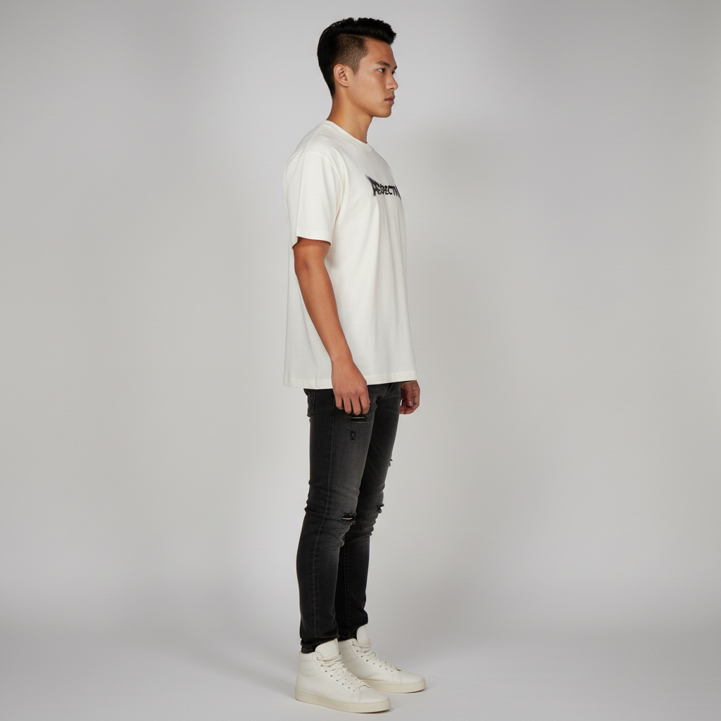 Cotton Oversize Graphic Slogan T-Shirt