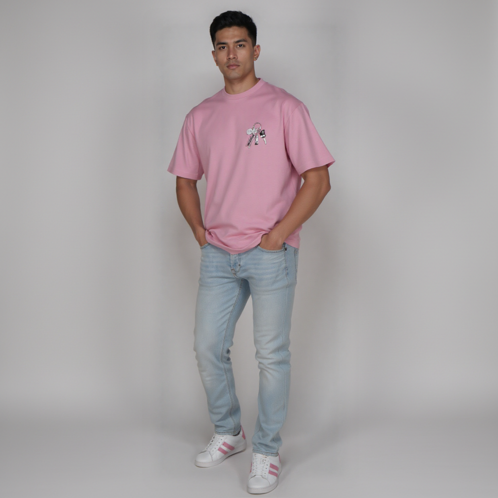 Cotton Oversize Graphic Slogan T-Shirt