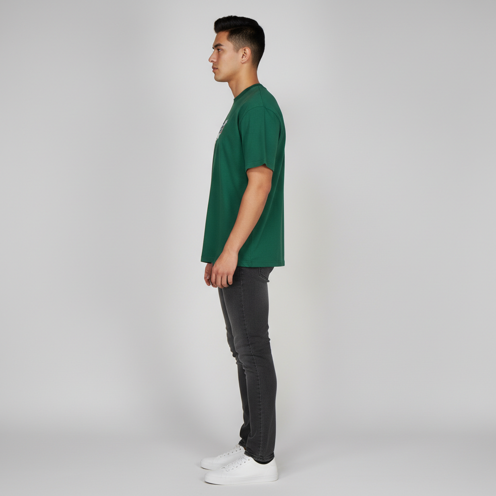 Cotton Oversize Graphic Slogan T-Shirt