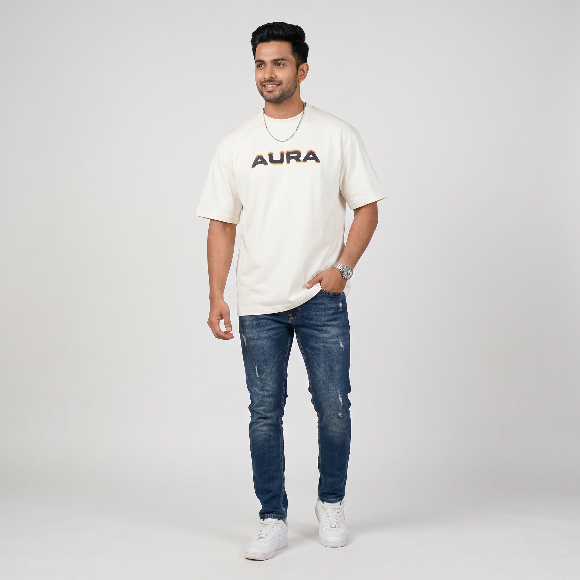 Cotton Graphic Crew Neck T-Shirt