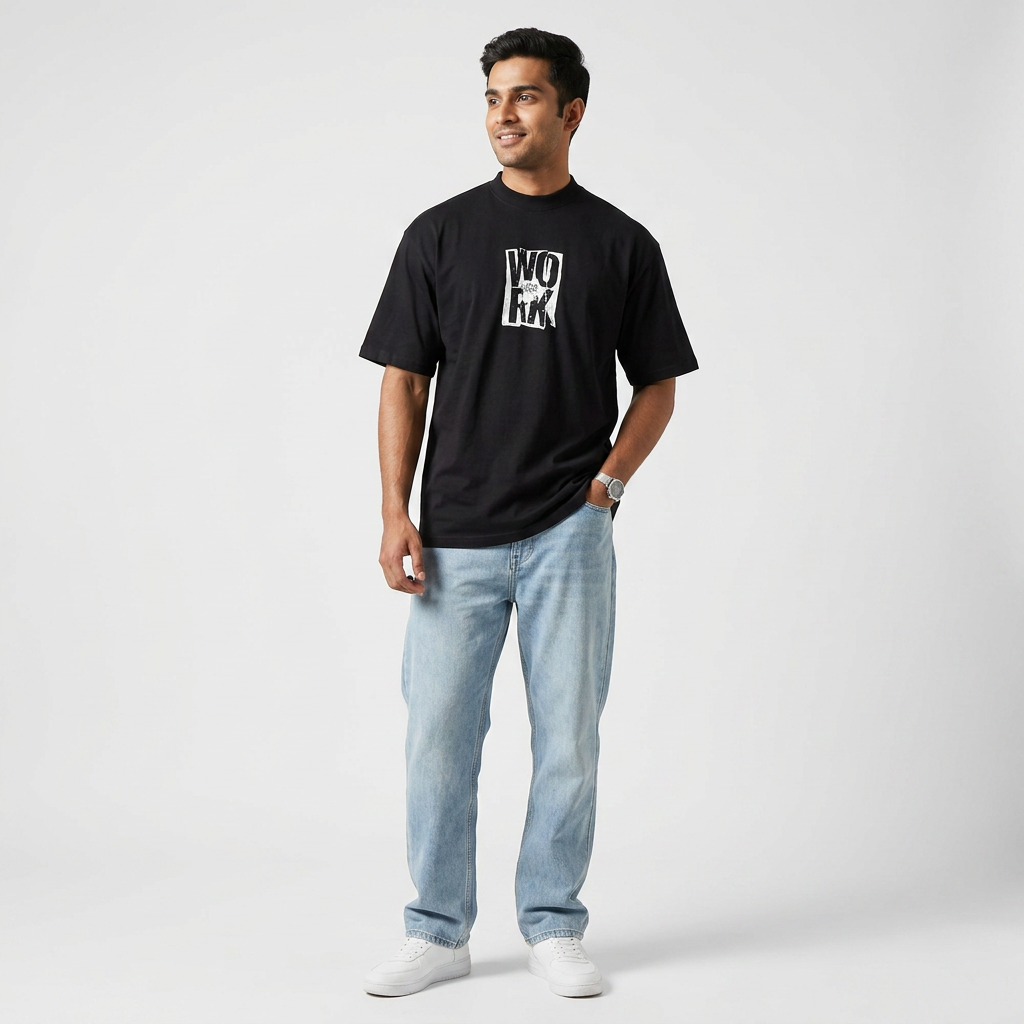 Cotton Graphic Slogan T-Shirt