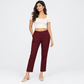 Slim Fit Solid Mid Rise Pants