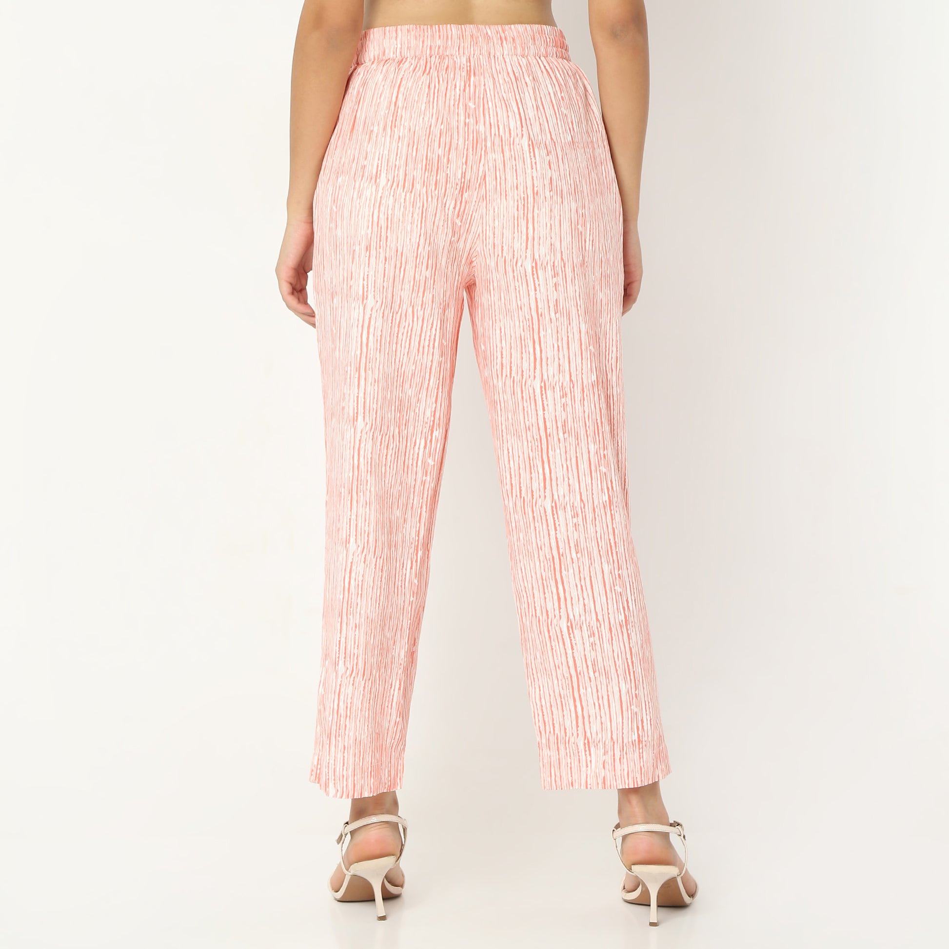 Straight Fit Printed Full Length Mid Rise Ethnic Pants