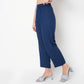 Straight Fit Solid Ankle Length Mid Rise Pants
