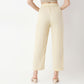 Straight Fit Solid Ankle Length Mid Rise Pants