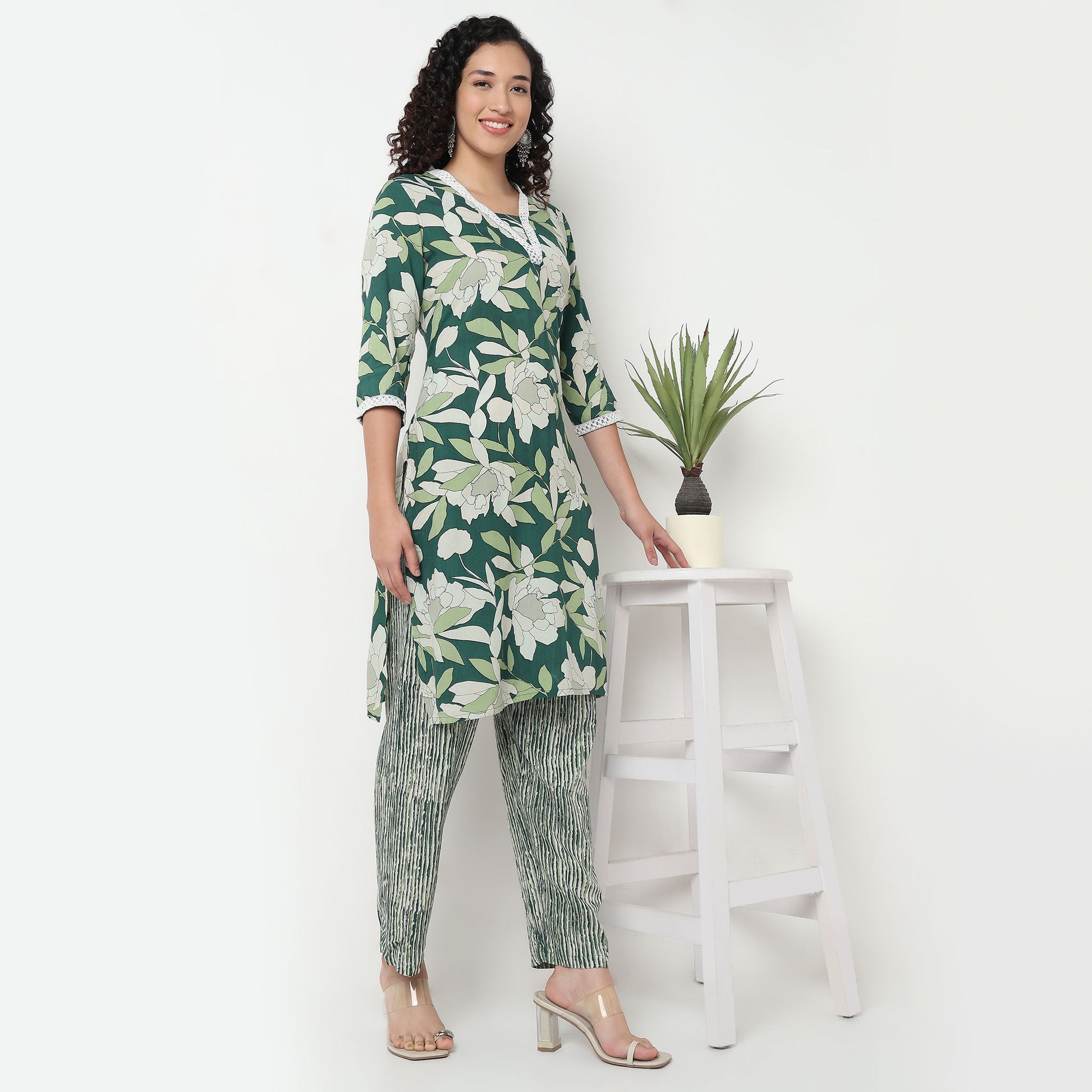 Printed Rayon Ankle Length Pants