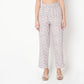 Straight Fit Printed Ankle Length Mid Rise Pants