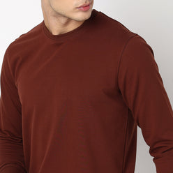 Regular Fit Solid Sweatshirt