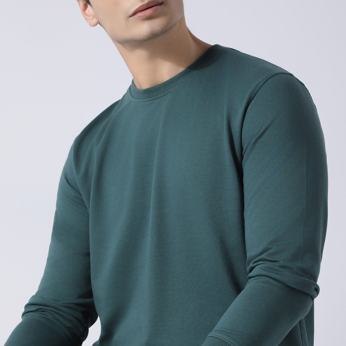 Regular Fit Solid Sweatshirt