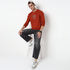Knitted Graphic Crew Neck Popover Sweat Tee
