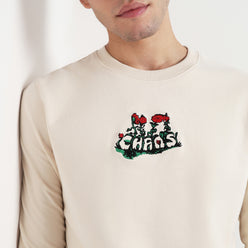 Crew Neck Graphic Sweat Tee