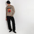 Knitted Graphic Crew Neck Popover Sweat Tee