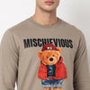 Knitted Graphic Crew Neck Popover Sweat Tee