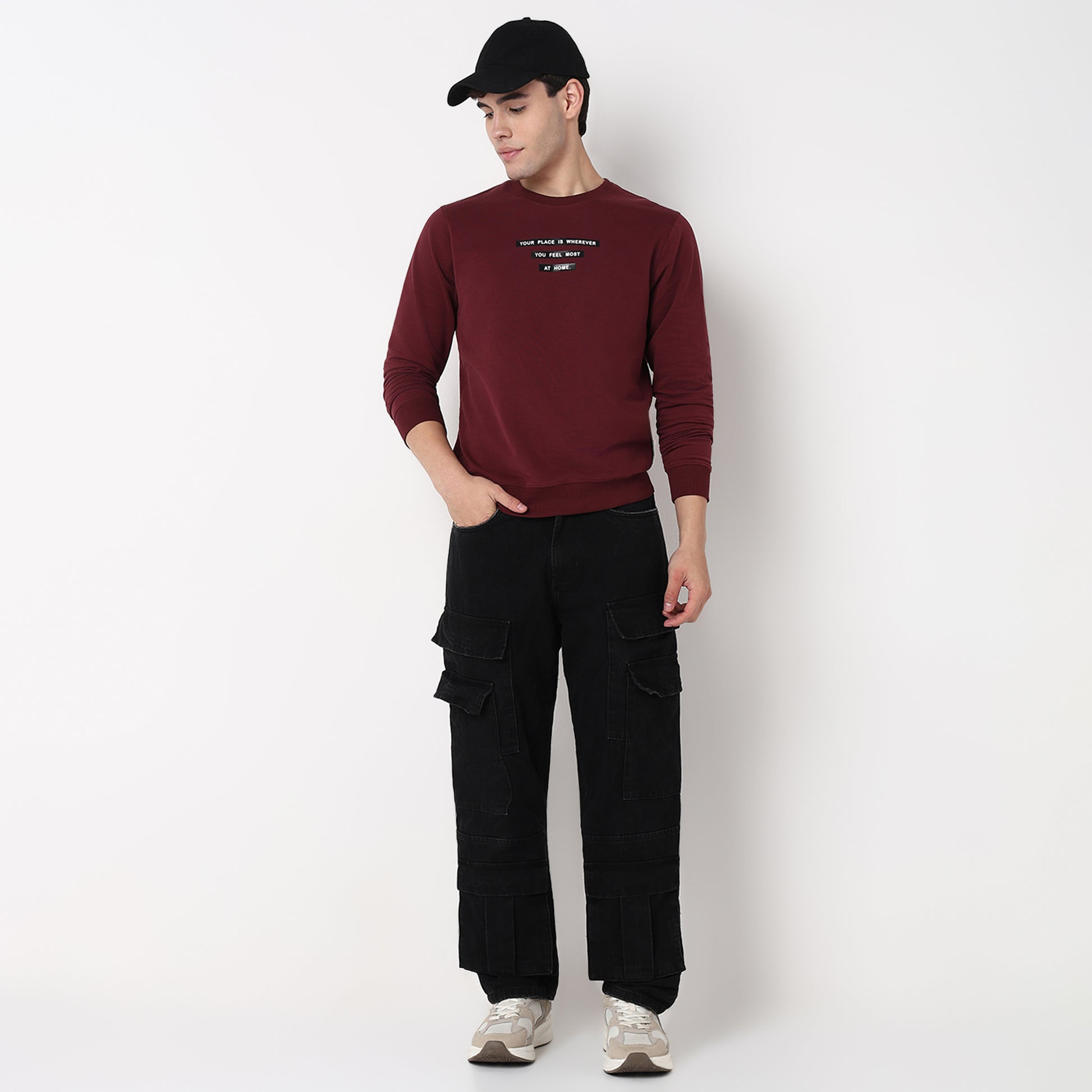 Crew Neck Graphic Sweat Tee