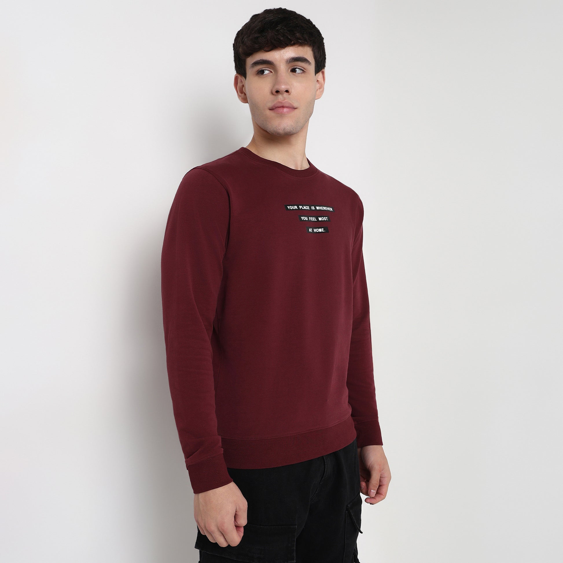 Crew Neck Graphic Sweat Tee