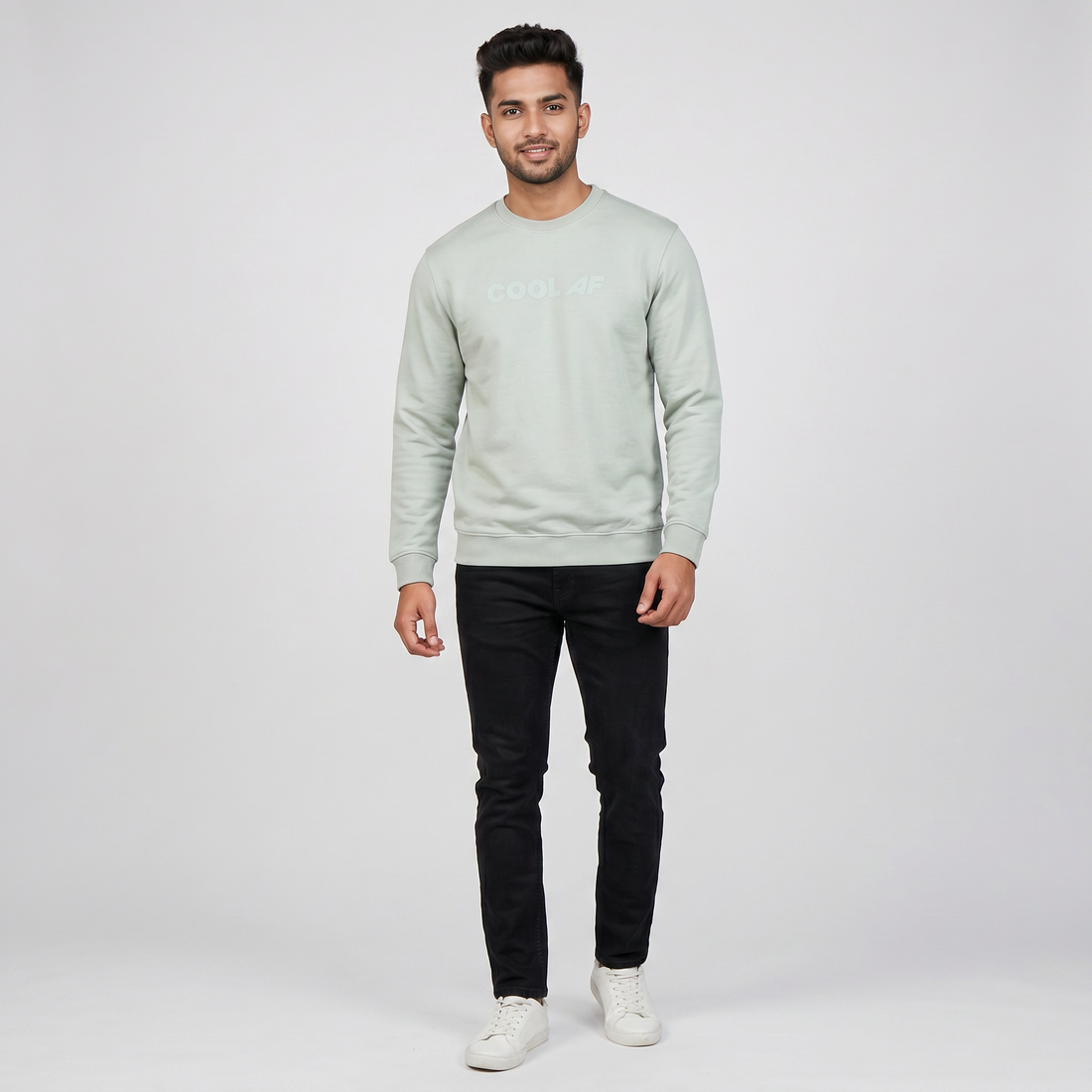 Cotton Graphic Crew Neck Sweat Tee