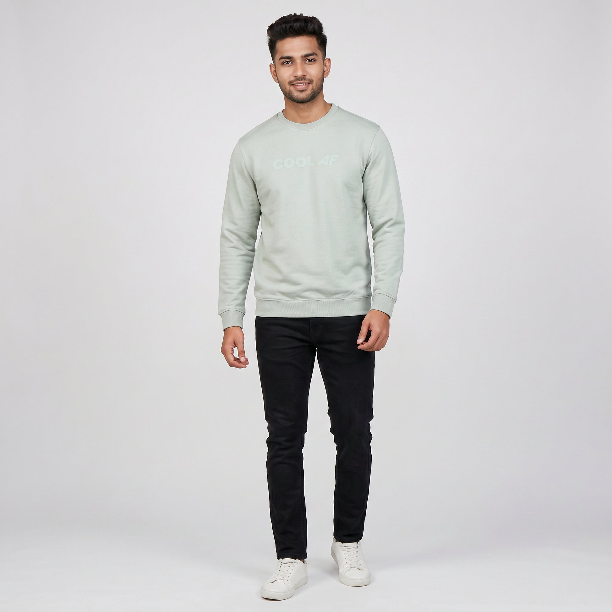 Cotton Graphic Crew Neck Sweat Tee