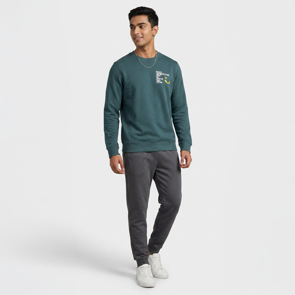 Cotton Graphic Crew Neck Sweat Tee
