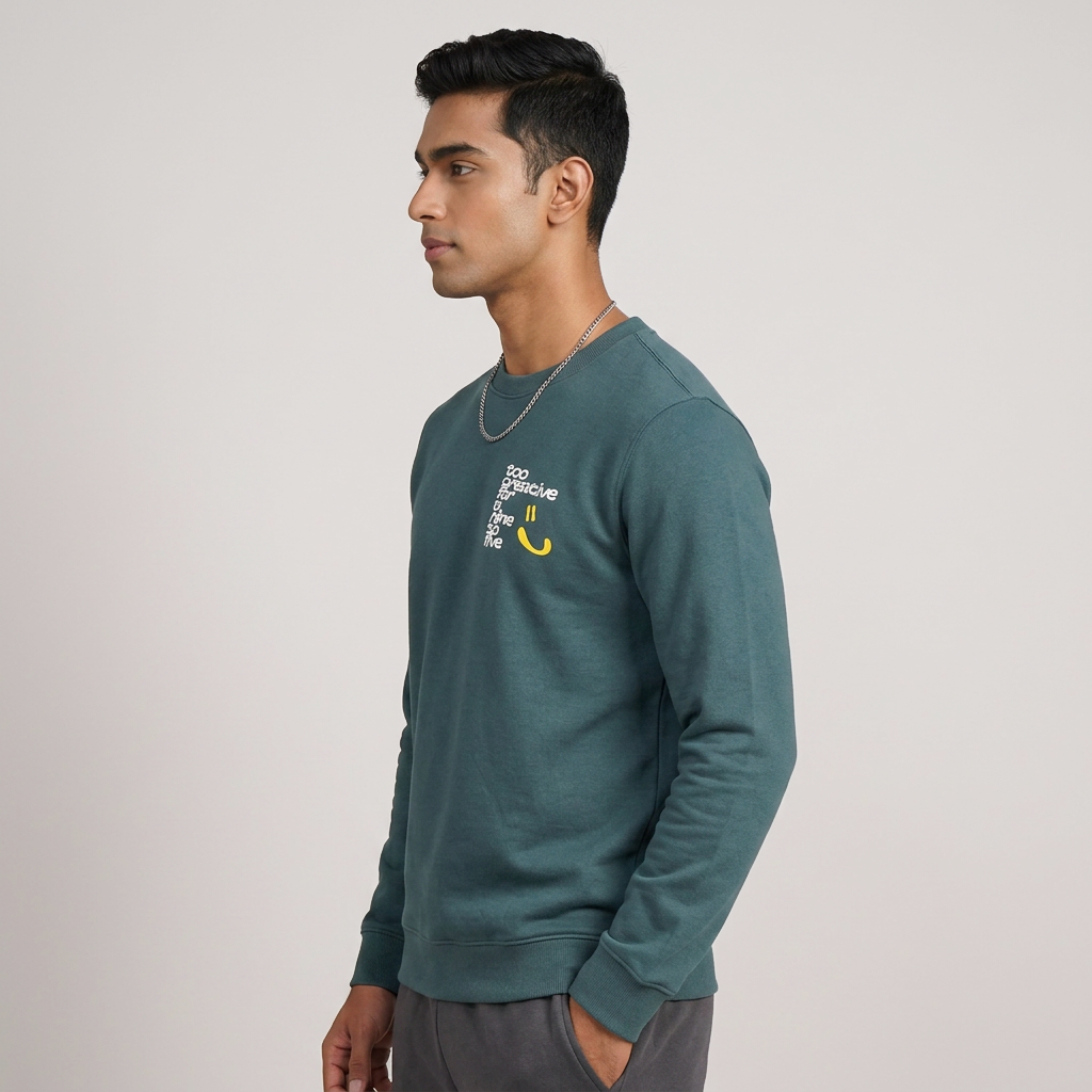 Cotton Graphic Crew Neck Sweat Tee