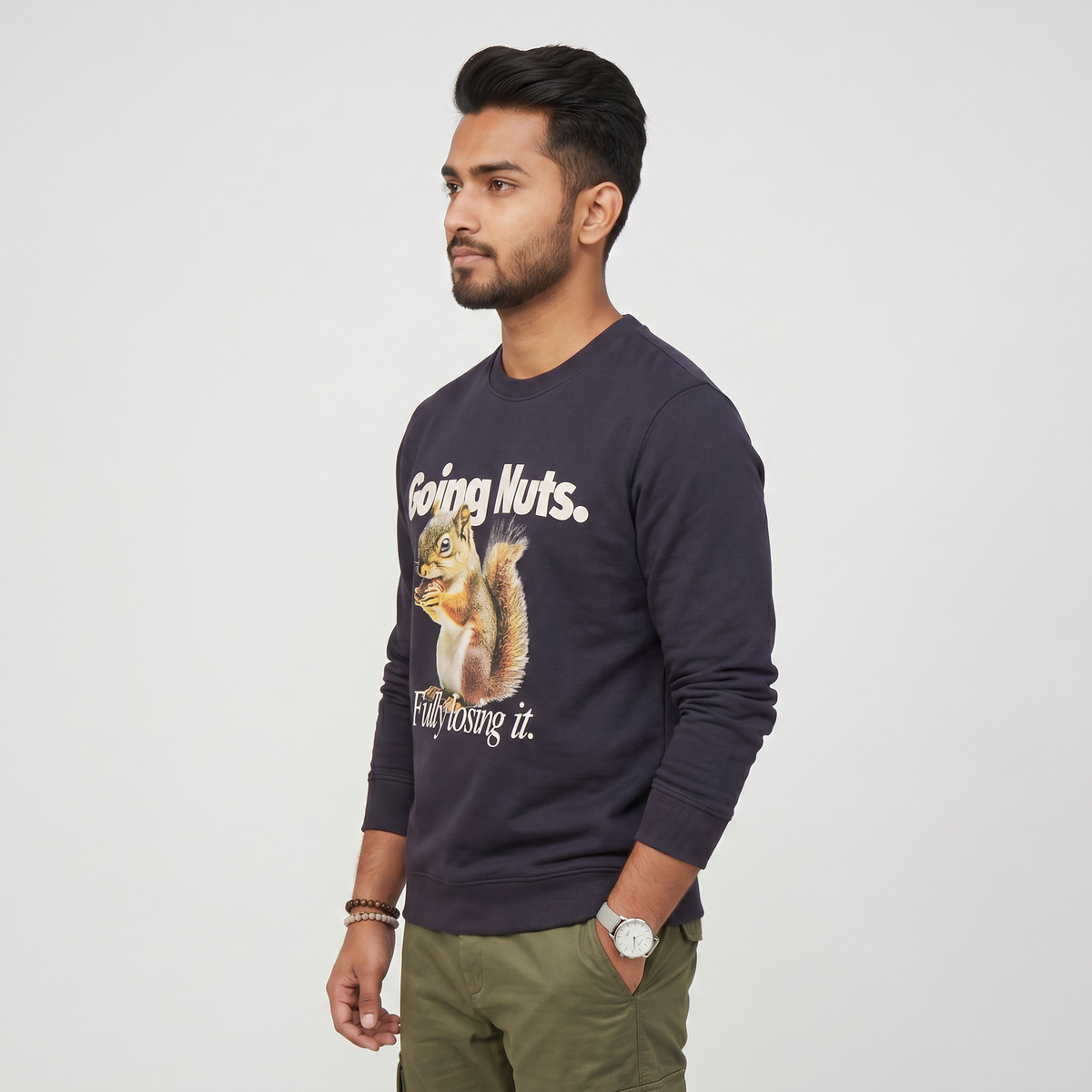 Cotton Graphic Crew Neck Sweat Tee