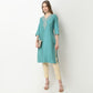 Straight Fit Embroidered Kurta