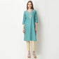 Straight Fit Embroidered Kurta