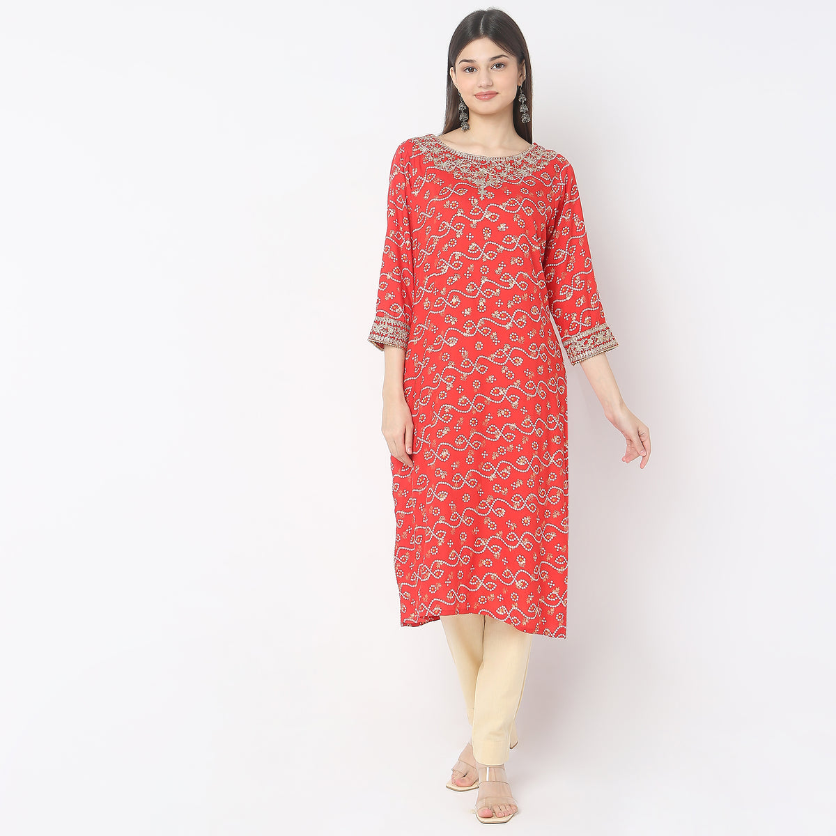 Straight Fit Printed Kurta