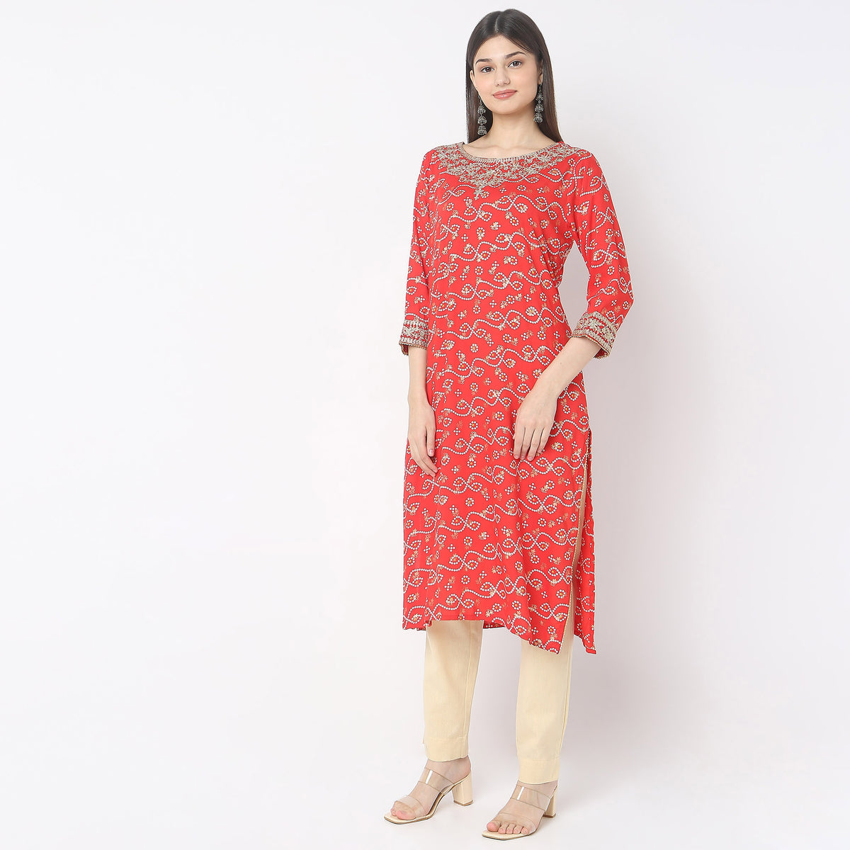 Straight Fit Printed Kurta