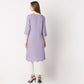 Straight Fit Embroidered Below Knee Kurta