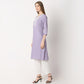 Straight Fit Embroidered Below Knee Kurta