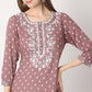 Straight Fit Embroidered Below Knee Kurta