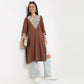 Straight Fit Embroidered Kurta