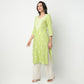 Straight Fit Embroidered Round Neck Kurta